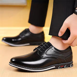 Men's Casual Lightweight Lace Up Rubber Sole Dress Shoes