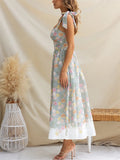 Women's Trendy Holiday Style Floral Print Strap Dress