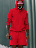 Fleece Casual Solid 2-piece Sports Suit for Men