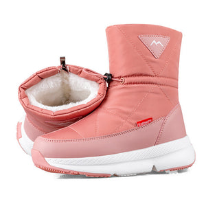 Keep Warm Plush Non-Slip Waterproof Adjustable Women's Snow Boots
