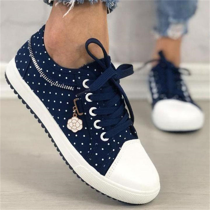 Casual Wearable Lace-up Low Top Canvas Shoes for Ladies