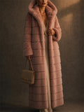 Extra Cozy Warm Faux Fur Open Front Pocket Hooded Long Coat