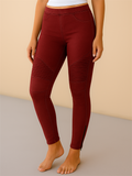Women's Casual Solid Color Mid Rise Skinny Pants