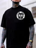 Men's Stylish Letters Skeleton Graphic Streetwear T-Shirts