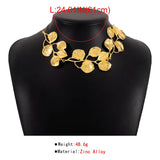 French Vintage Leaves Necklace for Lady