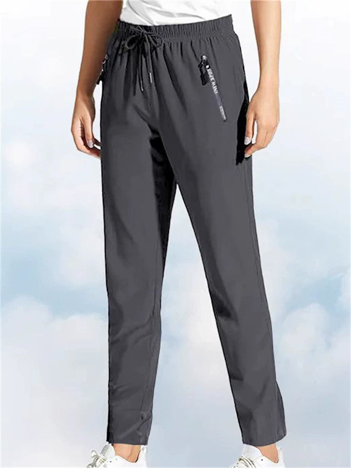 Plus Size Unisex Stretch Quick Drying Elastic Waist Straight/Jogger Pants