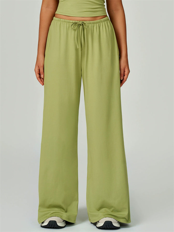 ‌Women's Comfy Candy Color Drawstring Loose Fit Flowy Pants‌