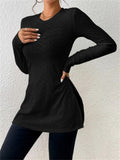 Women's Beautiful Bodycon Long Sleeve Side Slit Shirt