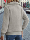 Women's Autumn Solid Color Soft Pit Stripe Lapel Long Sleeve Coats