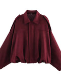 Women's Trendy Zipper Chic BatWing Sleeve Bomber Jackets