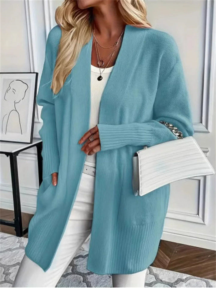 Women's Casual Loose Fit Knitted Cardigan‌ Sweaters with Pockets