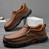 Men's Faux Leather Casual Shoes Slip-On Comfortable Anti-Slip Work Shoes