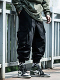 Men's Hip Hop Style Cargo Joggers Trousers with Flap Pockets