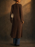 Women Maxi Ribbed Knit V Neck Button Down Cardigan Sweaters