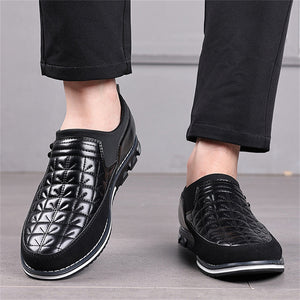 Casual Business Round Toe PU Flat Shoes for Men