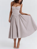 Sexy Spaghetti Strap Bustier Swing Dress for Women