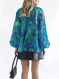 Personalized Printed V-Neck Blouse for Women