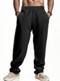 Men's Casual Side Stripe Elastic Waist Pants