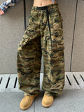 Women's American Style Camouflage Utility Denim Cargo Pants