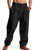 Men's Casual Linen Drawstring Beach Pants