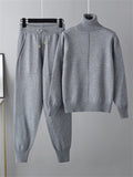Winter Home Turtleneck Knit Sweater + Sweatpants