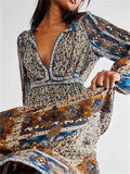 Women's Beach Holiday Boho Style Printed Dress