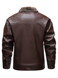 Men's Winter Warm Trendy Fleece Lined Faux Leather Coats