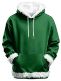 Unisex Fluffy Trimmed kangaroo pocket Hooded Sweatshirts