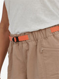 Women's Solid Color Holiday Beach Cargo Shorts with Belt