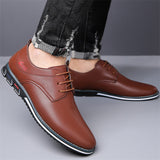 Men's Casual Solid Color Soft Lace Up Flats Shoes