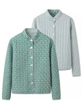 Women's Casual Print Reversible Garment Coat