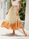 Women's Leisure Blooming Floral Print Boho Skirt
