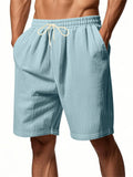 Men's Casual Corduroy Drawstring Beach Shorts