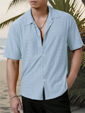 Men's Summer Holiday Style Short Sleeve Lapel Beach Shirts