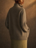 Women Full Zip Ribbed Knit Sweater Jacket with Pockets