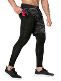 Men's Tight Fitness Wear Quick-drying Fake Two-piece Pants