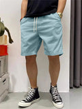 Retro Men's Casual Corduroy Drawstring Cargo Shorts