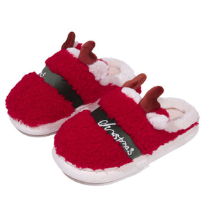 Christmas Warm Fluffy Slip-on Lovely Deer Slippers