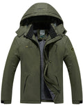 Men's Winter Warm Fleece Lined Outdoor Windproof Hiking Hooded Coats