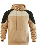 Men's Casual Streetwear Loose Fit Color Block Hoodies with Kangaroo Pocket