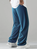 Men's Loose Fit Leisure Striped Drape Sporty Wide Leg Pants