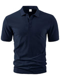 Men's Summer American Style Short Sleeve Polo Shirts Casual Business