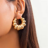 Vintage Exaggerated Bubble Hoop Earrings for Lady