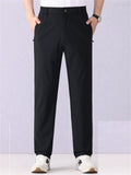 ‌Plus Size Comfy Elastic Waist Men's Summer Straight Leg Casual Pants‌