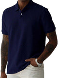 Men's Summer Lapel Short Sleeve Woven Polo Shirts
