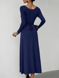 Women's Classy Plain Banquet Waisted Dresses