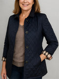 Women's Trendy Solid Color Lapel Single Breasted Quilted Jackets