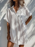 Summer Modern Trendy Women's Short Sleeve V Neck Blouses