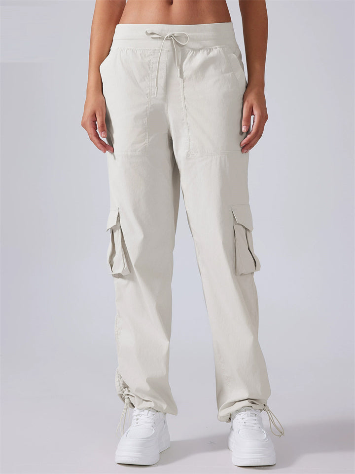 Women's Outdoor Solid Color Quick-Dry Pockets Cargo Pants