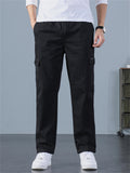 Men's Winter Keep Warm Plush Straight Leg Cargo Pants